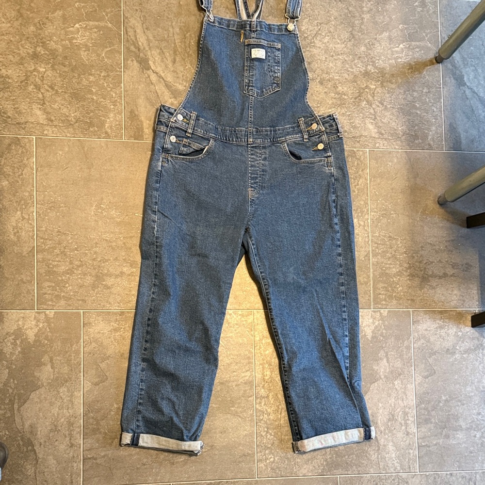 Casual Blue Denim Overalls